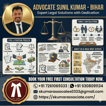 Mumbai, Legal, Top Lawyer In Bihar For Civil, Criminal & Divorce Cases | Advocate Sunil Kumar