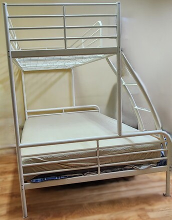 Riyadh, Furniture, SAR 650,  Bunk Bed - IKEA Double / Single Off-white