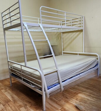 Riyadh, Furniture, SAR 650,  Bunk Bed - IKEA Double / Single Off-white