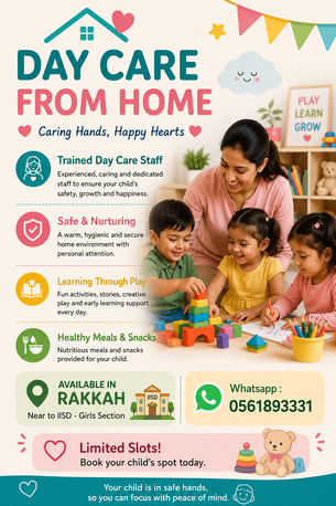 Dammam, Daycare, Providing Child Day Care Facility At Rakkah Near IISD Girls School