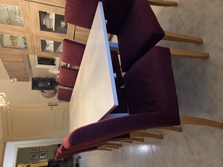 Al Safa, Furniture, SAR 1200,  IKEA Dinning Table (Extendable) With 8 Chairs (Whatsapp Only)
