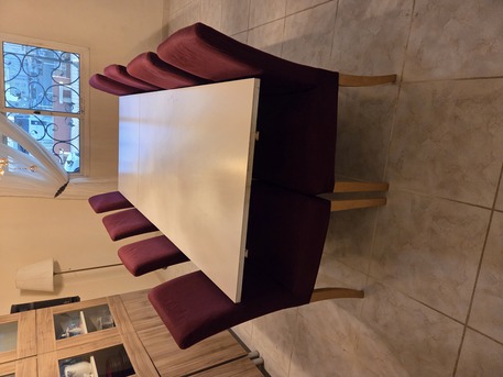 Al Safa, Furniture, SAR 1200,  IKEA Dinning Table (Extendable) With 8 Chairs (Whatsapp Only)