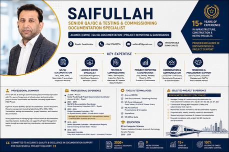 Riyadh, Job Seekers, Document Controller