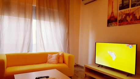 Amman, Apartments, Flats, Houses & Villas, JOD 9000/year,  Furnished,  2 BR,  83 Sq. Meter,  2-Bedroom Fully-Furnished Apartment With Balcony For Rent In Deir Ghbar, Amman - Jordan