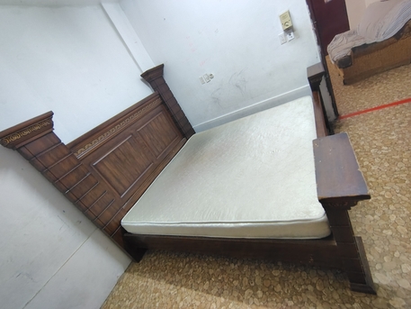 Dammam, Furniture, SAR 200,  KING SIZE BED WITH MATTRESS FOR SALE