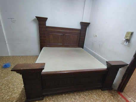 Dammam, Furniture, SAR 200,  KING SIZE BED WITH MATTRESS FOR SALE