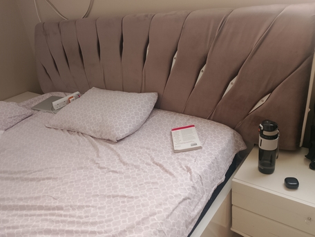 Riyadh, Furniture, SAR 600,  Double Bed With Two Side Tables And Dressing Table For Sale
