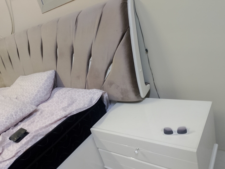 Riyadh, Furniture, SAR 600,  Double Bed With Two Side Tables And Dressing Table For Sale
