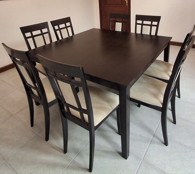 Adliya, Furniture, BHD 110,  Dining Set - Square Table And 8 Chairs