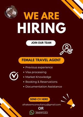Hoora, Jobs, Travel Agent