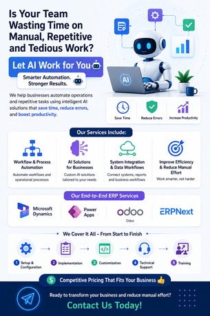 Jeddah, Software Development, AI Automation For Work Flows And ERP
