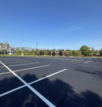 New York, Construction, Parking Lot Striping Of Anaheim