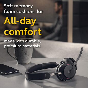Al Sulaymaniyyah, Electronics, SAR 600,  Jabra Evolve2 65 MS Wireless Bluetooth Headset &ndash; Unused | Premium Noise Isolation