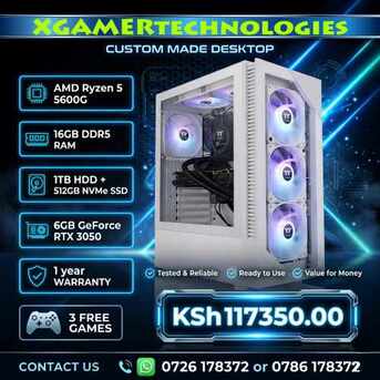 Nairobi, Electronics, KES 117350,  Custom Designed AMD Ryzen 5 PC With RTX Graphics