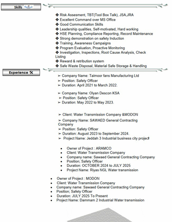 Riyadh, Job Seekers, Safety Officer Looking For Job