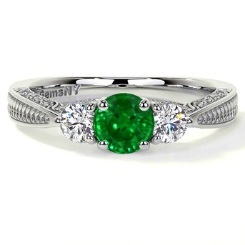 New York, Jewelry, USD 1808,  Sale! GemsNY Lab Grown Emerald Engagement Ring &ndash; 0.80cttw