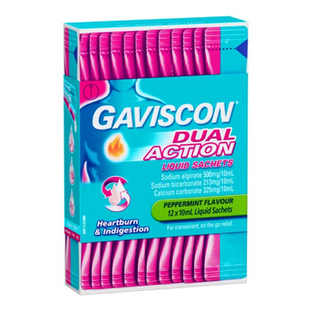 Sydney, Health & Beauty Items, AUD 12,  Buy Gaviscon Dual Action Liquid Sachets Peppermint 12 & 24 Pack Australia