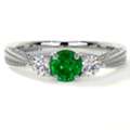 USD 1808,  Hurry! GemsNY Lab Grown Emerald Engagement Ring 0.80cttw