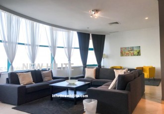 Salmiya, Apartments, Flats, Houses & Villas, KWD 1350/month,  Furnished,  3 BR,  Three Bedrooms Fully Furnished Sea View Apartment For Rent In Salmiya