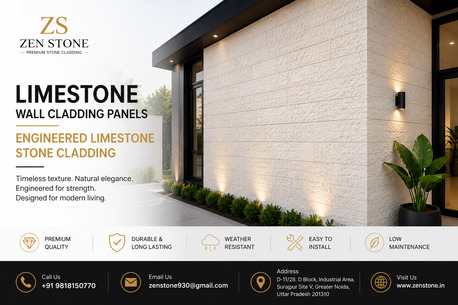 Mumbai, Construction, Limestone Wall Cladding Panels For Exterior & Interior Walls