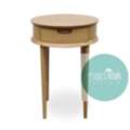MYR 500,  Teak Round Bedside Table