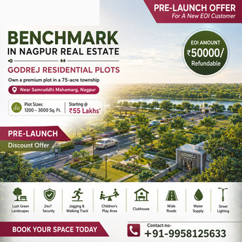 Nagpur, Residential Plots, INR 5500000,  1200 Sq. Feet,  Experience Nature-Inspired Living At Godrej Forest Estate Nagpur