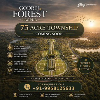 Nagpur, Residential Plots, INR 5500000,  1200 Sq. Feet,  Experience Nature-Inspired Living At Godrej Forest Estate Nagpur