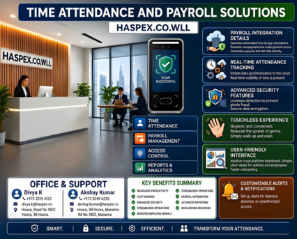 Manama, Computer, ATTENDANCE MANAGEMENT AND PAYROLL SOLUTION