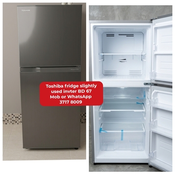 Manama, Appliances, BHD 67,  🌍🌐Toshiba Invter Fridge In Good Condition For Sale With Delivery