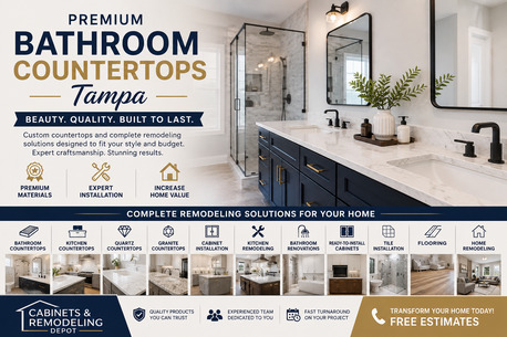 Tampa Bay, Construction, Bathroom Countertops Tampa | Custom Remodel Experts