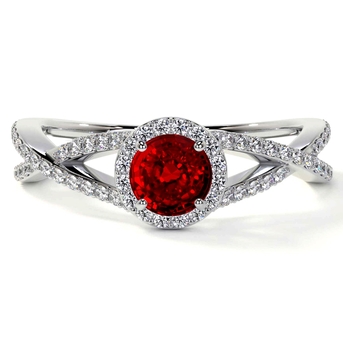 New York, Jewelry, USD 4503,  AAAA Quality Natural Ruby Intertwined Band Ruby Rings For Women
