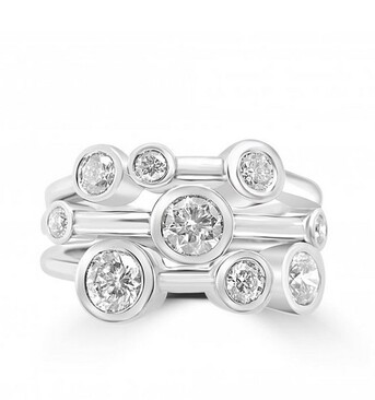 London, Jewelry, GBP 3895,  Buy Bubble Rings With Playful Elegance & Stackable Sparkle
