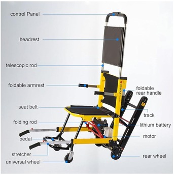 Riyadh, Household Items, SAR 2800,  Electric Stair Climbing Wheelchair Portable Crawler Type Foldable
