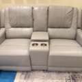 SAR 800,  Premium Leather Dual Recliner Sofa With Storage & Cup Holders &ndash; Barely Used