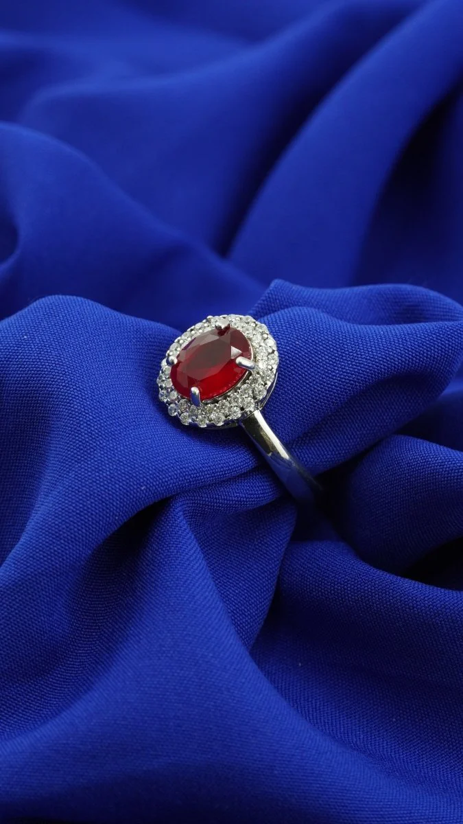 Ahmedabad, Jewelry, INR 7440,  Buy Online Imperial Red Ring | D Khushalbhai Jewellers