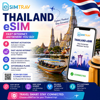 Mumbai, Travel, Thailand ESIM For Tourists | Fast 4G/5G Travel Data By ESIMTrav