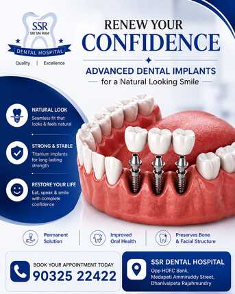 Kurnool, Dental, Advanced Dental Implants At SSR Dental Hospital|Best Dental Hospital In Rajahmundry