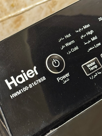 Al Yarmouk, Appliances, SAR 999,  Haier 10kg Top Load Washing Machine HWM100-B1678S8 (Excellent Condition)