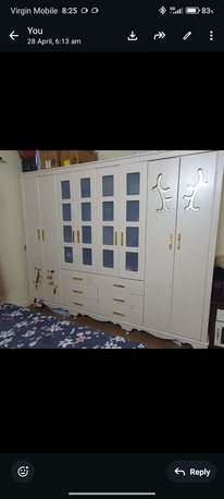 Riyadh, Furniture, SAR 650,  Complete King Size Bed Set And Wardrobe