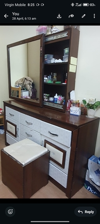 Riyadh, Furniture, SAR 650,  Complete King Size Bed Set And Wardrobe