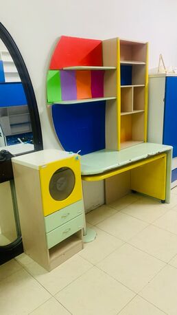 Jubail, Furniture, SAR 300,  Study Table For Kids With High Side Table, Stepper And Garment Steamer