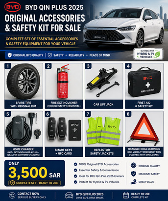 Dammam, Tools, SAR 35000,  BYD Qin Plus 2025 &ndash; Original Accessories & Safety Kit For Sale