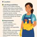 Job Opportunity: Female Nanny + House Helper + Cleaner