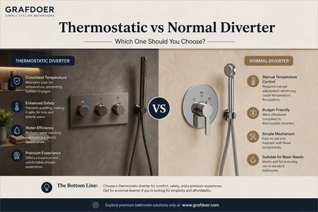 New Delhi, Household, Thermostatic Vs Normal Diverter &ndash; Which One Is Better For Modern Bathrooms?