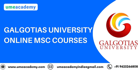 Greater Noida, Lessons Offered, Galgotias University Online MSc Courses