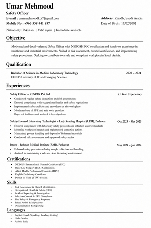 Riyadh, Job Seekers, Safety Officer, WPR, Fire Watch, Healthcare