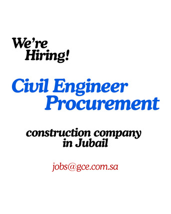 Jubail, Jobs, Civil Procurement Engineer | Jubail (On-Site)