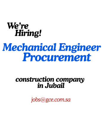 Jubail, Jobs, Mechanical Procurement Engineer | Jubail (On-Site)