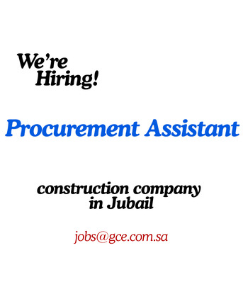 Jubail, Jobs, Procurement Assistant | Jubail (On-Site)