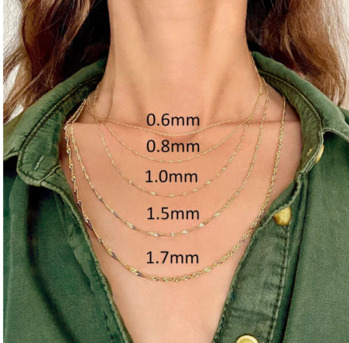 New York, Jewelry, USD 110,  14K Solid Yellow Gold Singapore Rope Chain Necklace